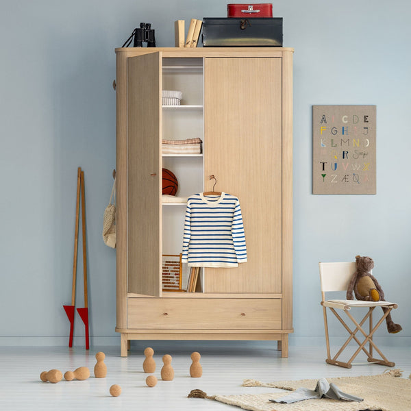 Oliver Furniture Wood Kleiderschrank 2-türig, Eiche